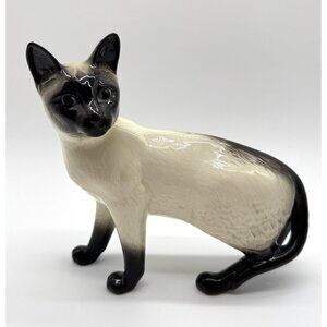 Vintage Beswick England Standing Cream Black Siamese Cat Figurine 6”